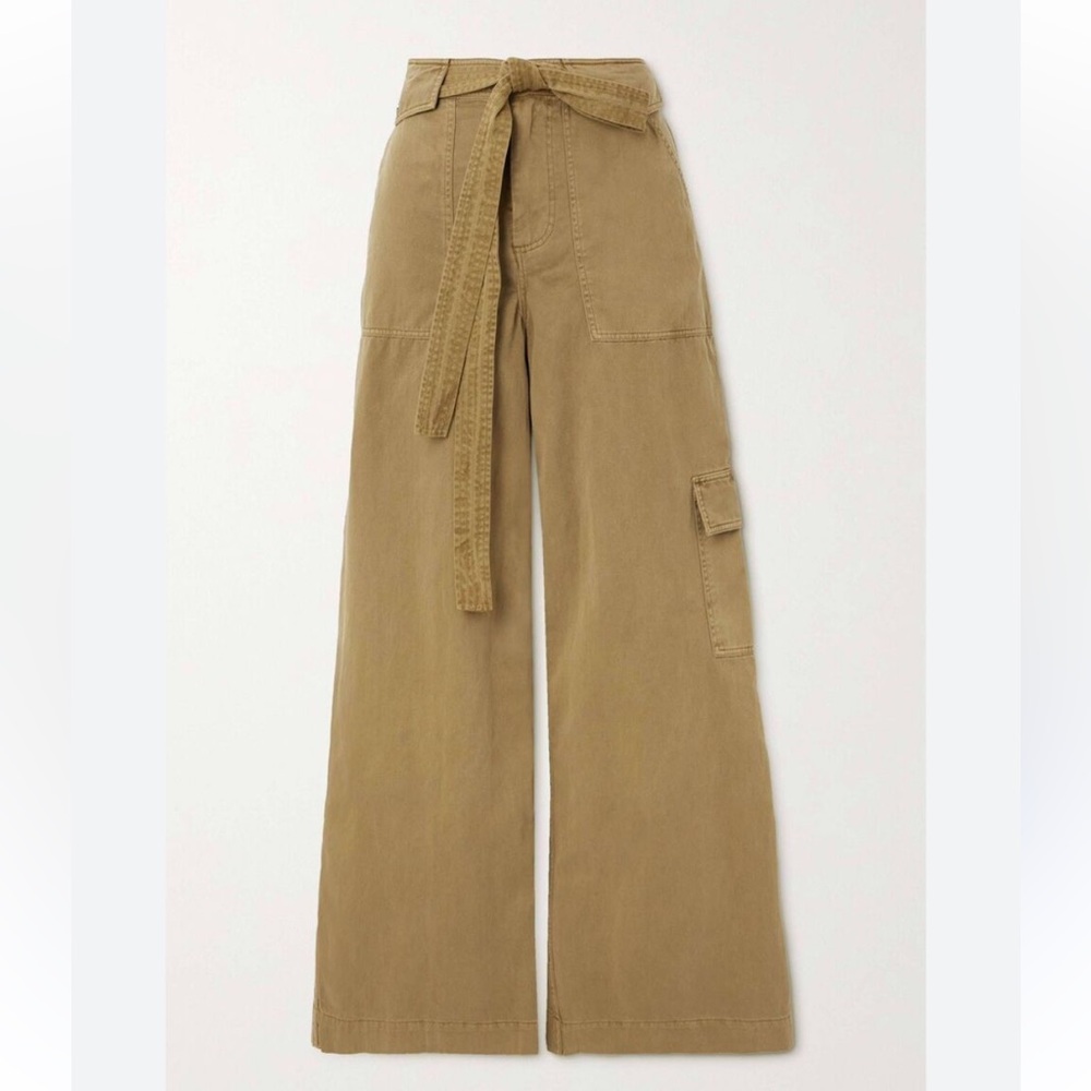 STAUD ROSEMARY BELTED COTTON PANT - size 4